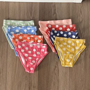 Hanna Andersson Polka Dot Cotton Bikini Briefs Set - Multi Color